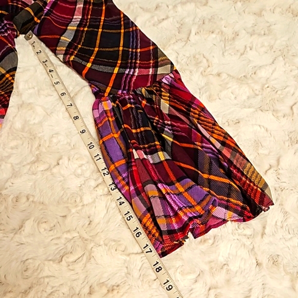 Nygard pink purple plaid long sleeve blouse lined fantastic sleeves Medium - Picture 2 of 8